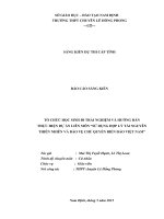 TỔ CHỨC HỌC SINH ĐI TRẢI NGHIỆM VÀ HƯỚNG DẪN THỰC HIỆN DỰ ÁN LIÊN MÔN “SỬ DỤNG HỢP LÝ TÀI NGUYÊN THIÊN NHIÊN VÀ BẢO VỆ CHỦ QUYỀN BIỂN ĐẢO VIỆT NAM