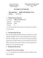 đề cương thiết kế đường phần 2