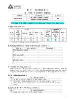 ĐỀ CƯƠNG MÔN HỌC KỸ THUẬT AUDIO  VIDEO