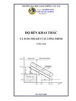 Độ bền khai thác và tuổi thọ kết cấu công trình.