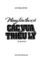 Những điều thú vị về các vua triều lý phần 1   lê thái dũng