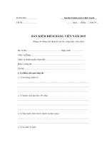 Mẫu bản kiểm điểm đảng viên năm 2015