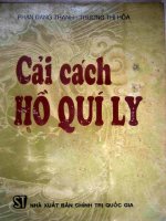 Cải cách hồ quý ly   phan đăng thanh, trương thị hòa