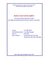 ỨNG DỤNG PHẦN MỀM MÁY TÍNH ĐỂ THIẾT KẾ KẾ HOẠCH GIẢNG DẠY TIẾNG ANH LỚP 4