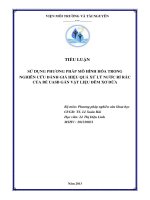 Sử dụng phương pháp mô hình hóa trong nghiên cứu đánh giá hiệu quả xử lý nước rỉ rác của bể UASB gắn vật liệu đêm xơ dừa