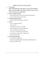 MỘT SỐ ĐỊNH HƯỚNG KHI TIẾP CẬN BÀI TOÁN PHƯƠNG PHÁP TỌA ĐỘ TRONG MẶT PHẲNG NHẰM NÂNG CAO KĨ NĂNG GIẢI TOÁN CỦA HỌC SINH