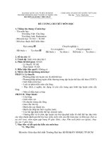 ĐỀ CƯƠNG CHI TIẾT MÔN HỌC CẦU LôNG