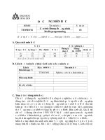 ĐỀ CƯƠNG MÔN HỌC Cấu trúc khung chương trình