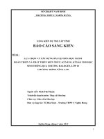 LỰA CHỌN VÀ XÂY DỰNG BÀI TẬP HÓA HỌC NHẰM HOÀN THIỆN VÀ PHÁT TRIỂN KIẾN THỨC, KĨ NĂNG, KĨ XẢO CHO HỌC SINH THÔNG QUA CHƯƠNG HALOGEN, LỚP 10 CHƯƠNG TRÌNH NÂNG CAO