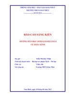 HƯỚNG DẪN HỌC SINH GIẢI BÀI TOÁN VỀ THẤU KÍNH