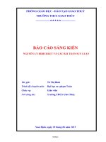 NGUYÊN LÝ DIRICHLET VÀ CÁC BÀI TOÁN SUY LUẬN