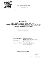 Ứng dụng tin học trong công tác văn thư tại văn phòng quốc hội