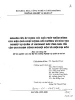Nghiên cứu áp dụng các giải pháp nhằm nâng cao hiệu quả hoạt động bồi dưỡng và đào tọa nghiệp vụ quản lý KHCNMT đáp ứng nhu cầu của giai đoạn công nghiệp hóa và hiện đại hóa