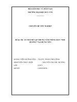 Dự án thành lập trung tâm tiếng hàn thu yên tại hưng yên