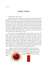 TÍNH CHẤT ỨNG DỤNG VÀ CÁCH ĐIỀU CHẾ NANO VÀNG
