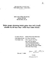 Biên soạn chương trình giáo dục trẻ 5 tuổi chuẩn bị đi học lớp 1 tiểu học năm 2000