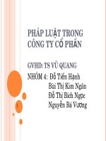 Thuyết trình pháp luật trong công ty cổ phần  
