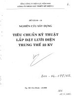 Nghiên cứu xây dựng tiêu chuẩn kỹ thuật lắp đặt lưới điện trung thế 22kv