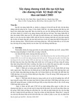 Xây dựng chương trình đào tạo tích hợp cho chương trình Kỹ thuật chế tạo theo mô hình CDIO