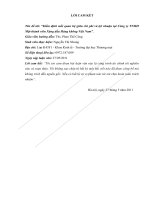 Khóa luận tốt nghiệp Kiểm định mối quan hệ giữa chi phí và lợi nhuận tại Công ty TNHH một thành viên Xăng dầu Hàng không Việt Nam