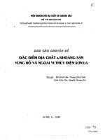 Đặc điểm địa chất  khoáng sản vùng hồ và ngoại vi thủy điện sơn la