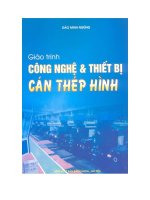 giáo trình công nghệ và thiết bị cán thép hình
