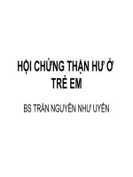 HỘI CHỨNG THẬN MẠCH Ở TRẺ EM