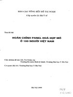 Hoàn chỉnh panel hòa hợp mô ở 100 người việt nam