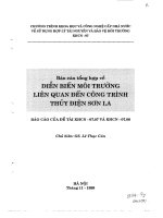 Diễn biến môi trường liên quan đến công trình thủy điện sơn la