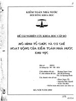 Mô hình tổ chức và cơ chế hoạt động của kiểm toán nhà nước khu vực