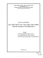 Địa chất thủy văn – địa chất công trình vùng hồ và ngoại vi thủy điện sơn la