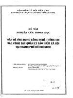 Vấn đề ứng dụng công nghệ thông tin vào công tác quản lý bảo hiểm xã hội tại thành phố hồ chí minh