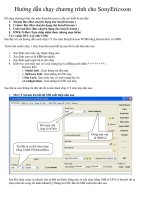 Hướng dẫn chạy chương trình cho sonyericsson