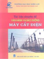 Tài liệu chuyên đề vận hành và bảo dưỡng máy cắt điện