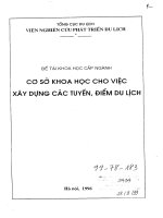 Cơ sở khoa học cho việc xây dựng các tuyến điểm du lịch