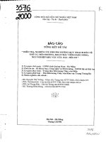 Điều tra nghiên cứu phương hướng quy hoạc bảo vệ thổ cư, môi trường khai thác tiềm năng nông ngu nghiệp khu vực cửa đại – hội an