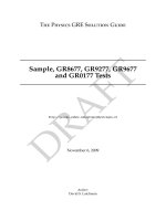 the physics GRE solutions guide