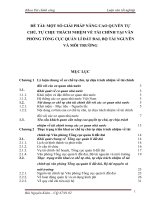 MỘT SỐ GIẢI PHÁP NÂNG CAO QUYỀN TỰ CHỦ, TỰ CHỊU TRÁCH NHIỆM VỀ TÀI CHÍNH TẠI VĂN PHÒNG TỔNG CỤC QUẢN LÍ ĐẤT ĐAI, BỘ TÀI NGUYÊN VÀ MÔI TRƯỜNG