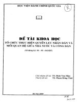 Tổ chức thực hiện quyền lực nhân dân và mối quan hệ giữa nhà nước và công dân
