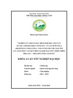 Nghiên cứu một số đặc điểm sinh học loài cây Áo cộc và cây Đuôi ngựa để làm cơ sở cho việc bảo tồn các loài thực vật qúy hiếm tại khu bảo tồn thiên nhiên Phia Oắc – Phia Đén tỉnh Cao Bằng