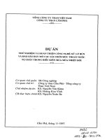 Thử nghiệm và hoàn thiện công nghệ xử lý bùn và đào sâu đáy mỏ cọc sáy dưới mức thoát nước tự chảy trong điều kiện mưa mùa nhiệt đới