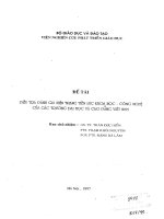 Điều tra đánh giá hiện trạng tiềm lực khoa học – công nghệ của các trường đại học và cao đẳn việt nam
