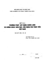 Phương pháp xây dựng chiến lược và chính sách giáo dục vận dụng vào thực tiễn việt nam