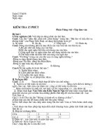 KIỂM TRA 15 PHÚT TIẾNG VIỆT VÀ TẬP LÀM VĂN 9