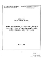Thực hiện chính sách dân số   KHHGĐ tại các vùng đồng bào thiểu số ở miền núi phía bắc việt nam