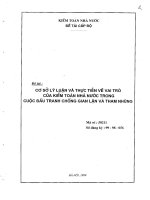 Cơ sở lý luận và thực tiễn về vai trò của kiểm toán nhà nước trong cuộc đấu tranh chống gian lận và tham nhũng