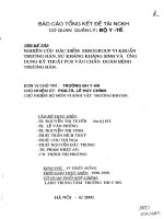 Nghiên cứu đặc điểm serocroup vi khuẩn thương hàn, sự kháng kháng sinh và ứng dụng kỹ thuật PCR vào chẩn đoán bệnh thương hàn