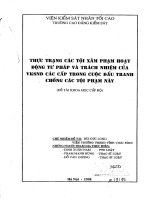 Thực trạng các tội xâm phạm hoạt động tư pháp và trách nhiệm của VKSND các cấp trong cuộc đấu tranh chống các tội phạm này