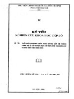 Đổi mới phương thức hoạt động của hệ thống chính trị ở cấp huyện một số tỉnh miền núi phía bắc trong điều kiện hiện nay
