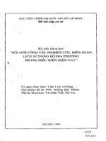 Đổi mới công tác nghiên cứu biên soạn lịch sử đảng bộ địa phương trong điều kiện hiện nay